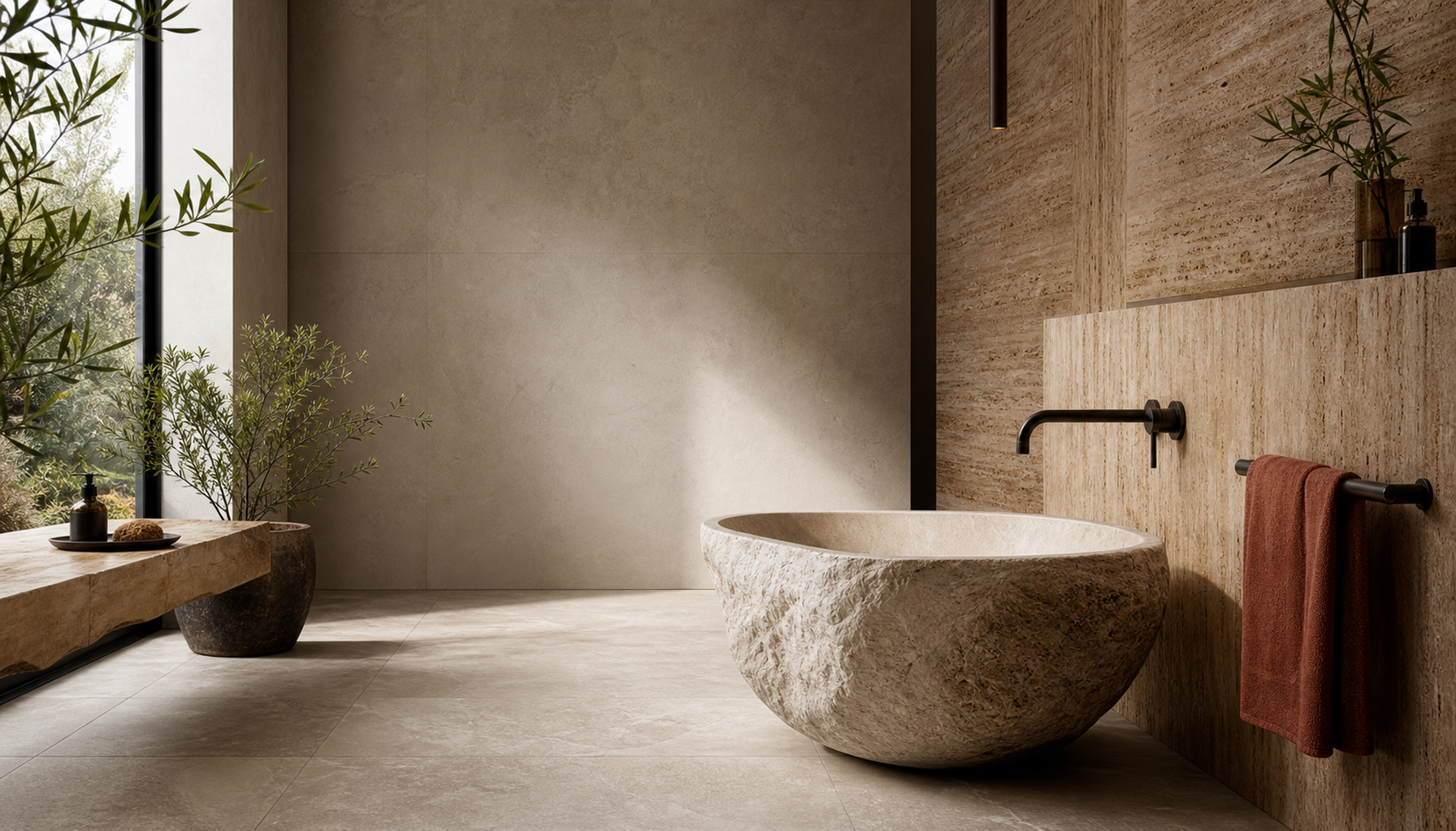 2026 Banyo Trendleri: Doğal Taş, Mat Yüzeyler ve Sıcak Minimalizm