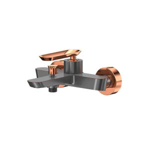 Hermes Serisi Fırçalı Bronz Banyo Bataryası -Rose Gold BB01009404