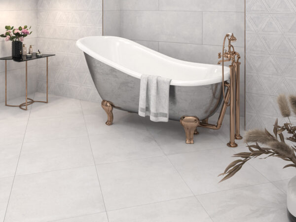 40x120 Lenox White Concrete Dekofon 10mm Mat